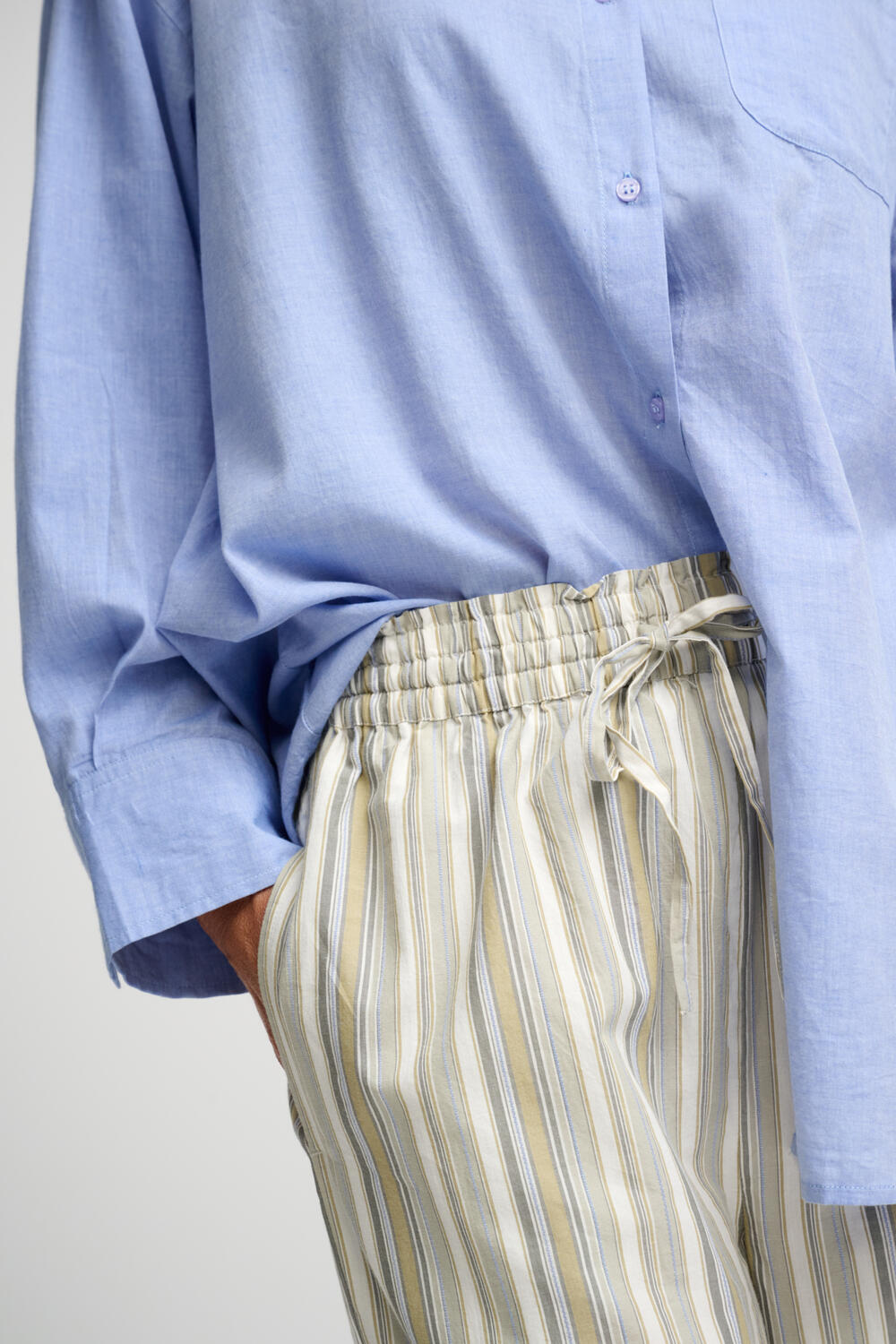 Moon Stripe bukser - Olive Gray Stripe